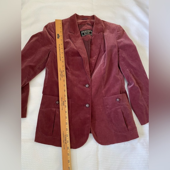 Vintage "Changing Scene" Women's Velvet Blazer Burgundy / Wine/ plum size M - Picture 4 of 13